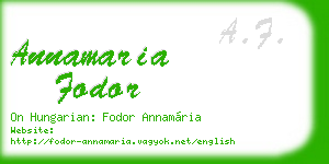 annamaria fodor business card
